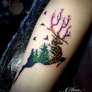 татуировка лесной олень