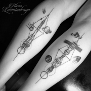 татуировка космос ракета